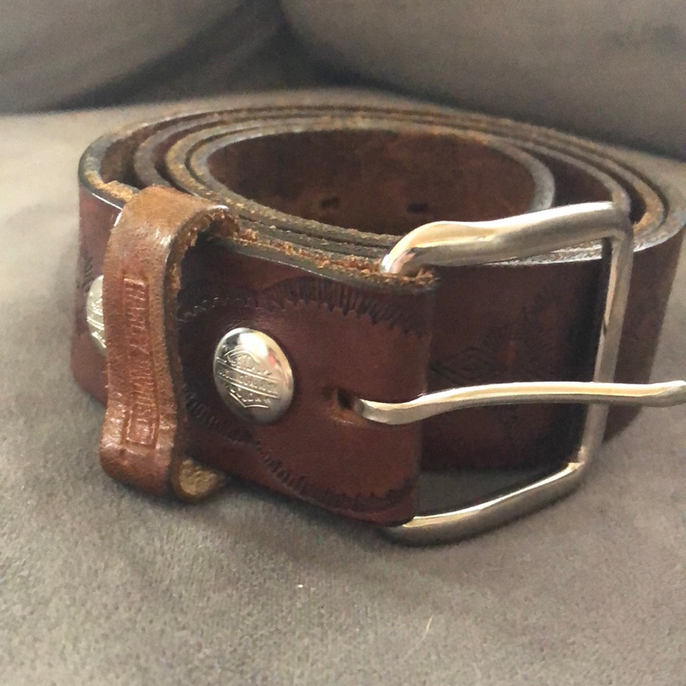 Vintage leather Harley Davidson leather belt, made in USA